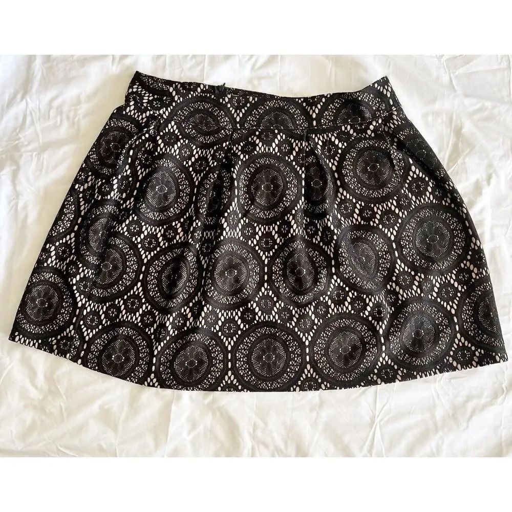 Tacera Laser Cut A-Line Skirt size 14